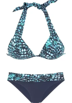 Triangel-Bikinis|Bruno Banani Triangel-Bikini"Taki" Marine-Bedruckt