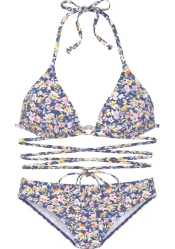Triangel-Bikinis|Buffalo Triangel-Bikini"Tara" Blau-Bedruckt