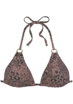 Triangel-Bikinis|LASCANA Triangel-Bikini-Top"Asha" Braun-Schwarz