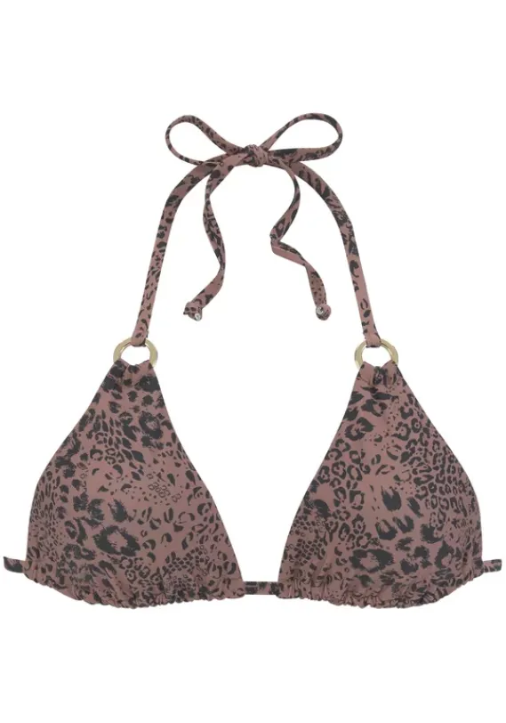 Triangel-Bikinis|LASCANA Triangel-Bikini-Top"Asha" Braun-Schwarz