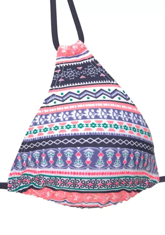 Triangel-Bikinis|s.Oliver Triangel-Bikini-Top"Barcelona" Blau-Rose-Gestreift