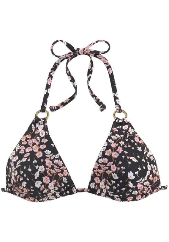 Triangel-Bikinis|LASCANA Triangel-Bikini-Top"Blair" Schwarz-Bedruckt