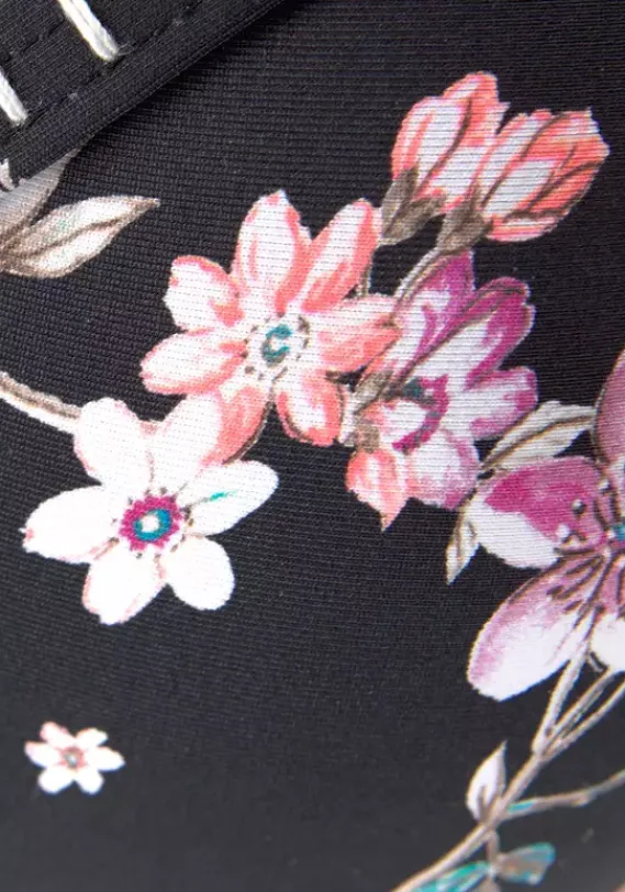 Triangel-Bikinis|Sunseeker Triangel-Bikini-Top"Ditsy" Schwarz-Bedruckt