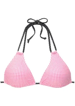 Triangel-Bikinis|Buffalo Triangel-Bikini-Top"Florida" Rosa-Schwarz