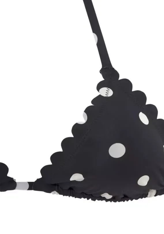 Triangel-Bikinis|LASCANA Triangel-Bikini-Top"Jada" Schwarz-Weis