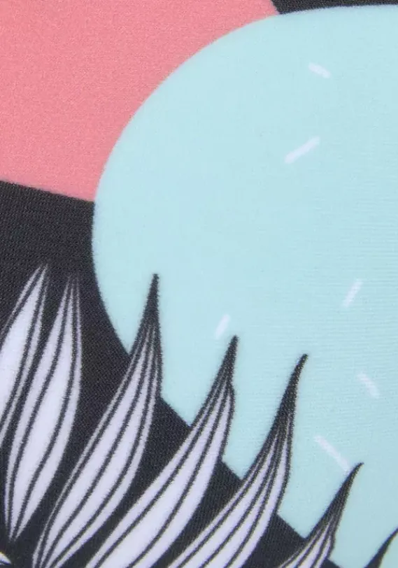 Triangel-Bikinis|LASCANA ACTIVE Triangel-Bikini-Top"Layne" Turkis-Gelb-Bedruckt