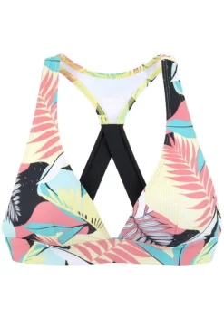 Triangel-Bikinis|LASCANA ACTIVE Triangel-Bikini-Top"Layne" Turkis-Gelb-Bedruckt