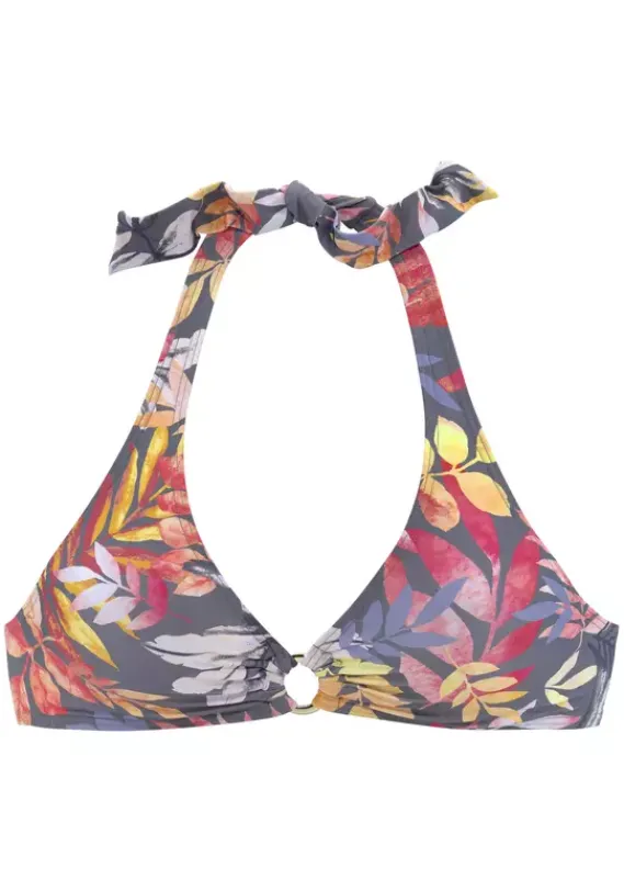 Triangel-Bikinis|Vivance Triangel-Bikini-Top"Leilani" Grau-Bedruckt