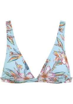 Triangel-Bikinis|LASCANA Triangel-Bikini-Top"Malia" Hellblau-Bedruckt