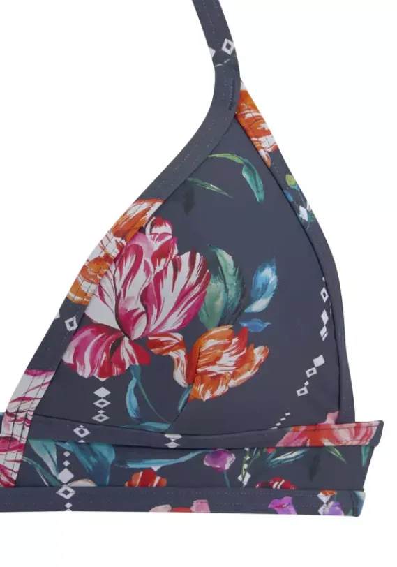 Triangel-Bikinis|Sunseeker Triangel-Bikini-Top"Modern" Marine-Bedruckt