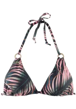 Triangel-Bikinis|LASCANA Triangel-Bikini-Top"Reese" Schwarz-Bedruckt