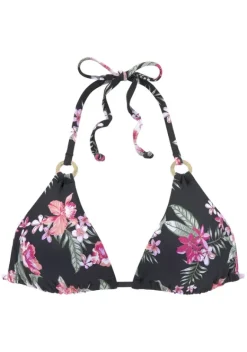 Triangel-Bikinis|LASCANA Triangel-Bikini-Top"Santini" Schwarz-Bedruckt
