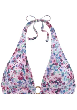 Triangel-Bikinis|s.Oliver Triangel-Bikini-Top"Scatter" Lila-Bedruckt