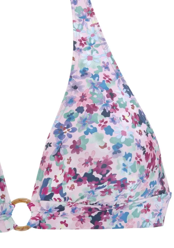 Triangel-Bikinis|s.Oliver Triangel-Bikini-Top"Scatter" Lila-Bedruckt