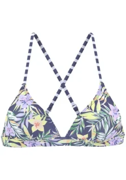 Triangel-Bikinis|Venice Beach Triangel-Bikini-Top"Summer" Marine-Zitrone