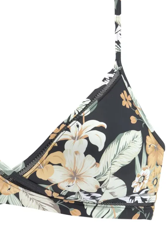 Triangel-Bikinis|Sunseeker Triangel-Bikini-Top"Suva" Schwarz Bedruckt