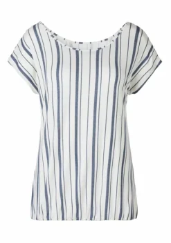 Homewear-Oberteile|Beachtime T-Shirt Blau-Gestreift