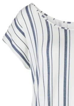Homewear-Oberteile|Beachtime T-Shirt Blau-Gestreift