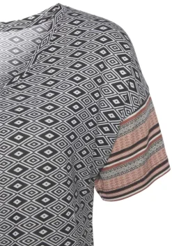 Damenshirts|Vivance Dreams T-Shirt Braun Gemustert