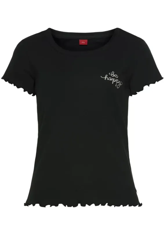 Damenshirts|s.Oliver T-Shirt Schwarz