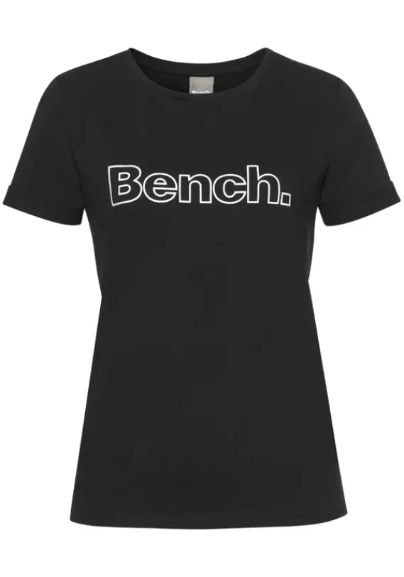 Damenshirts|Bench. T-Shirt Schwarz, Weis