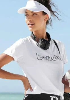 Damenshirts|Bench. T-Shirt Schwarz, Weis
