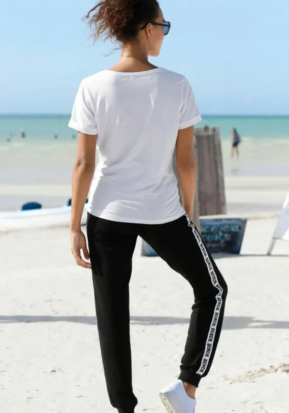 Damenshirts|Bench. T-Shirt Schwarz, Weis