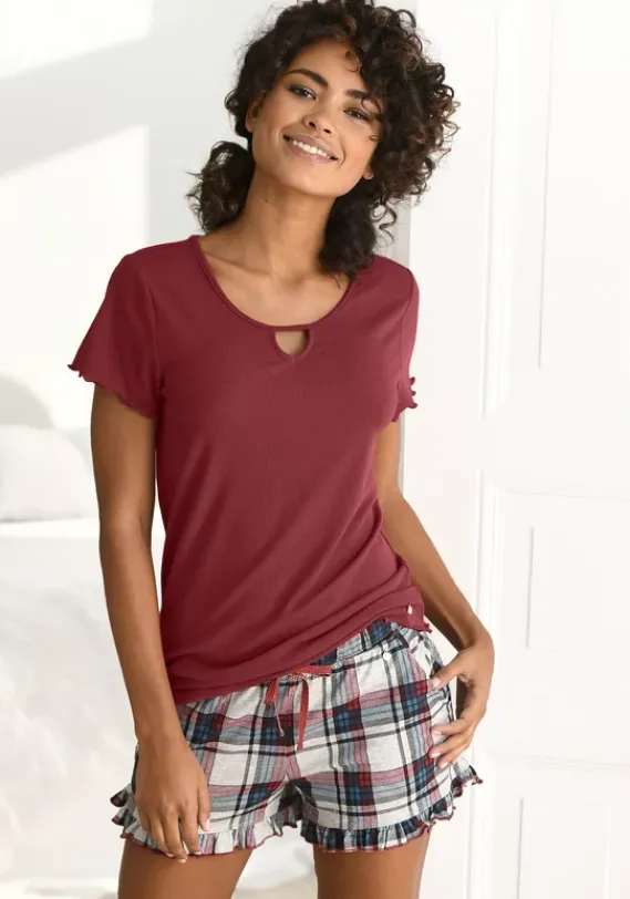 Damenshirts|s.Oliver T-Shirt Weinrot