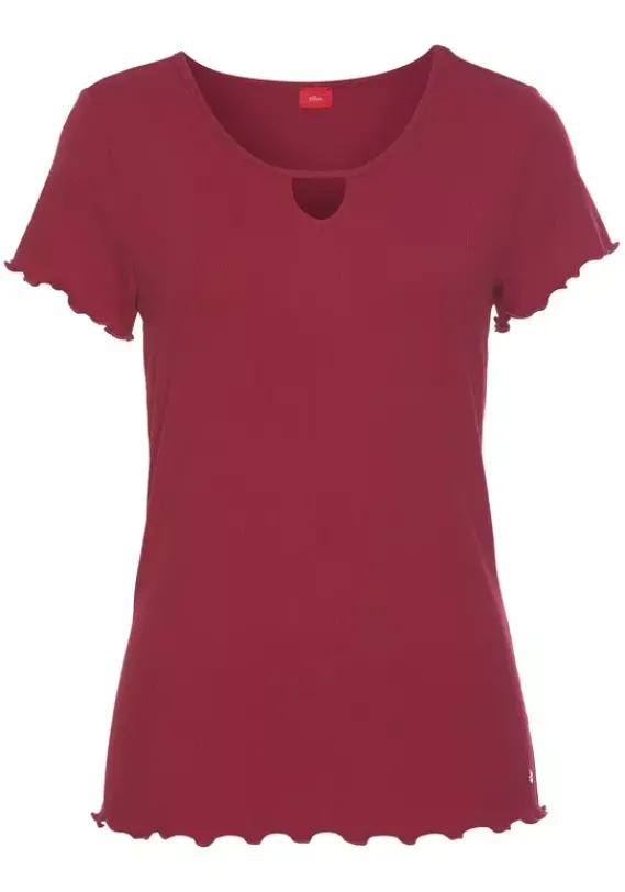 Damenshirts|s.Oliver T-Shirt Weinrot