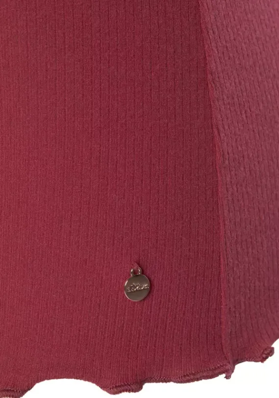 Damenshirts|s.Oliver T-Shirt Weinrot
