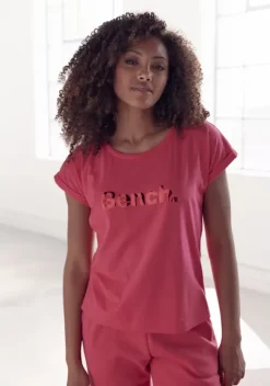 Homewear-Oberteile|Bench. T-Shirt"-Kurzarmshirt, Loungeshirt" Pink