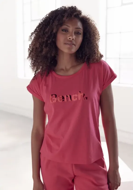 Homewear-Oberteile|Bench. T-Shirt"-Kurzarmshirt, Loungeshirt" Pink