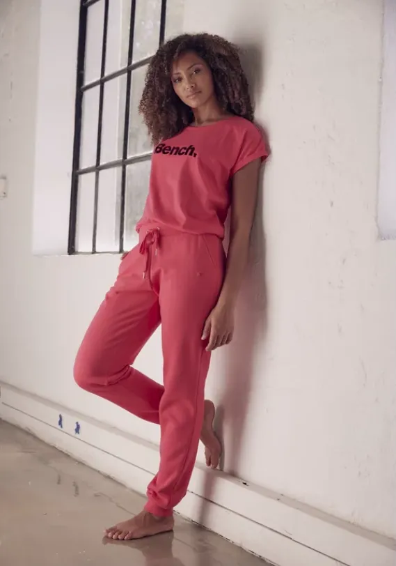 Homewear-Oberteile|Bench. T-Shirt"-Kurzarmshirt, Loungeshirt" Pink