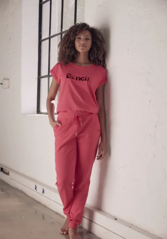 Homewear-Oberteile|Bench. T-Shirt"-Kurzarmshirt, Loungeshirt" Pink