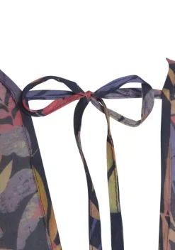 Kurze Kleider|Vivance Tunika Blau-Orange-Bedruckt