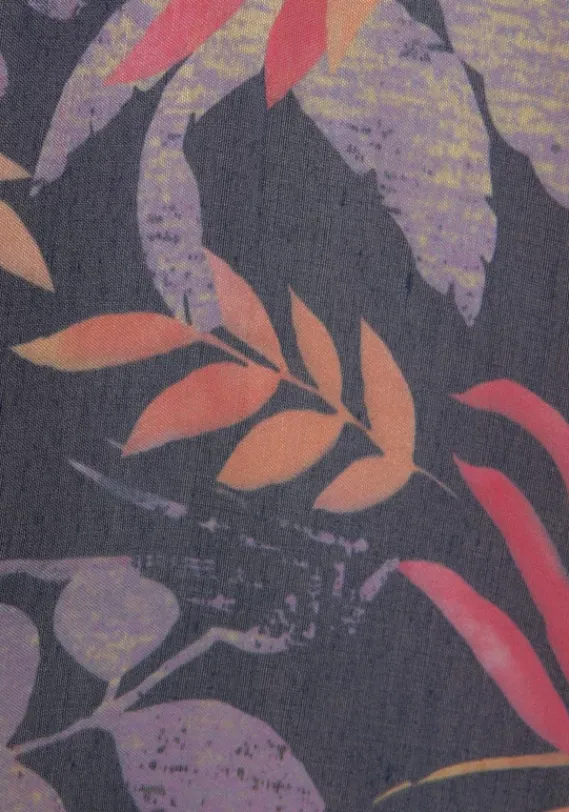 Kurze Kleider|Vivance Tunika Blau-Orange-Bedruckt