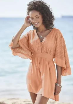 Strandmode|LASCANA Tunikakleid Pfirsich