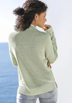 Pullover|LASCANA V-Ausschnitt-Pullover Mint