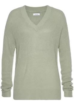 Pullover|LASCANA V-Ausschnitt-Pullover Mint