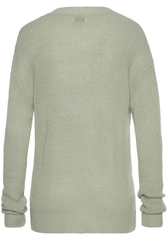 Pullover|LASCANA V-Ausschnitt-Pullover Mint