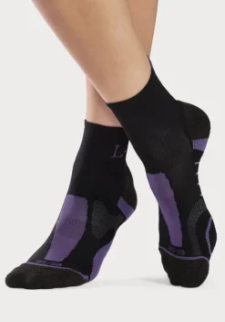 Socken|LASCANA ACTIVE Wandersocken 1X Schwarz-Lila, 1X Schwarz-Rosa, 1X Schwarz-Grun