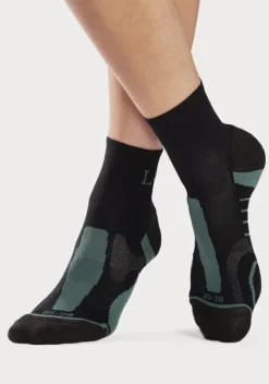 Socken|LASCANA ACTIVE Wandersocken 1X Schwarz-Lila, 1X Schwarz-Rosa, 1X Schwarz-Grun