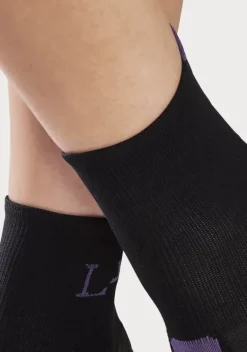 Socken|LASCANA ACTIVE Wandersocken 1X Schwarz-Lila, 1X Schwarz-Rosa, 1X Schwarz-Grun