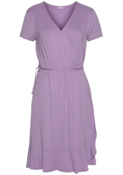 Kurze Kleider|LASCANA Wickelkleid Flieder