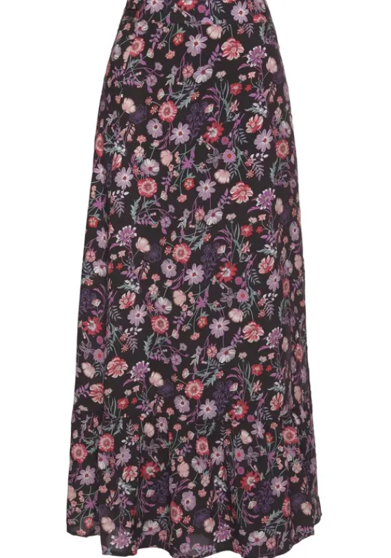 Rocke|LASCANA Wickelrock Schwarz-Bedruckt