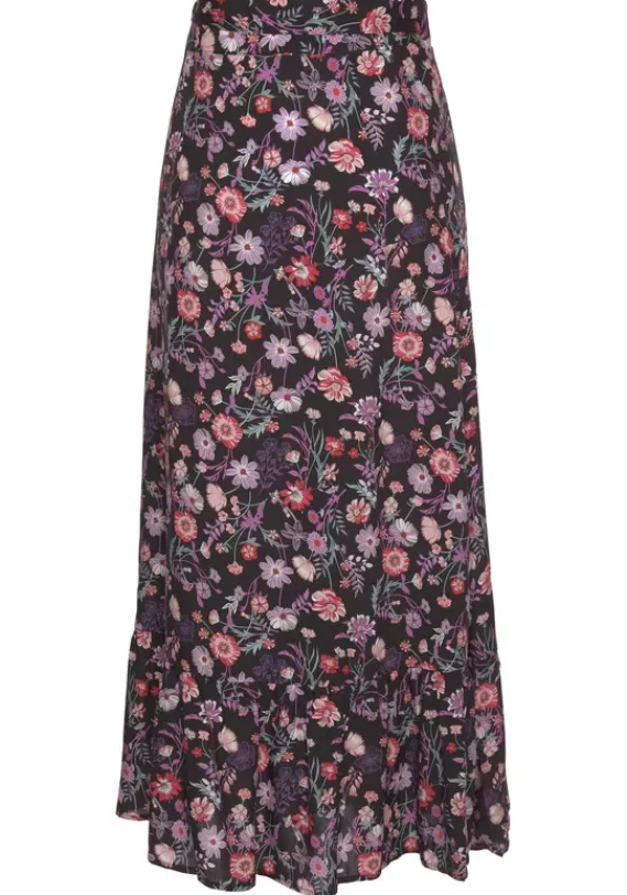 Rocke|LASCANA Wickelrock Schwarz-Bedruckt