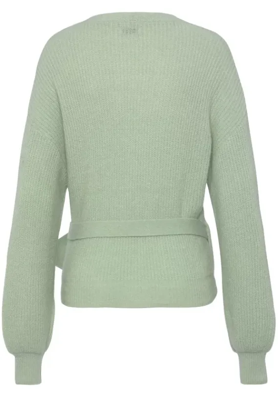 Jacken & Mantel|LASCANA Wickelstrickjacke Mint