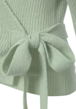 Jacken & Mantel|LASCANA Wickelstrickjacke Mint