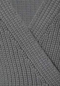 Jacken & Mantel|LASCANA Wickelstrickjacke Grau