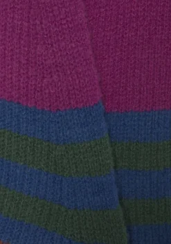 Jacken & Mantel|LASCANA Wickelstrickjacke Braun Gestreift